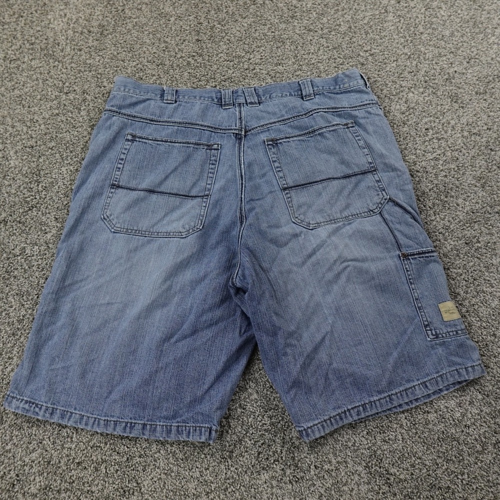 VTG Lee Shorts‎ Mens 38 Blue Denim Carpenter Cargo Utility Grunge Skate 90s Y2K